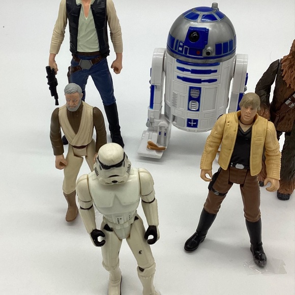 Star Wars Action Figure Lot – Han Solo, Luke Skywalker, Obi-Wan, Chewbacca, R2-D - Picture 4 of 6